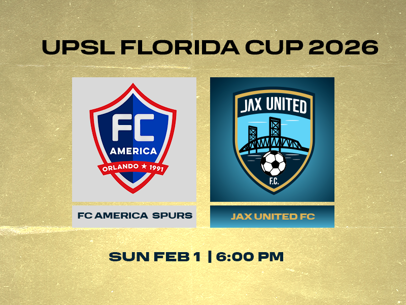 Jax United FC de Jacksonville busca en Orlando su primera victoria UPSL Florida Cup 2026